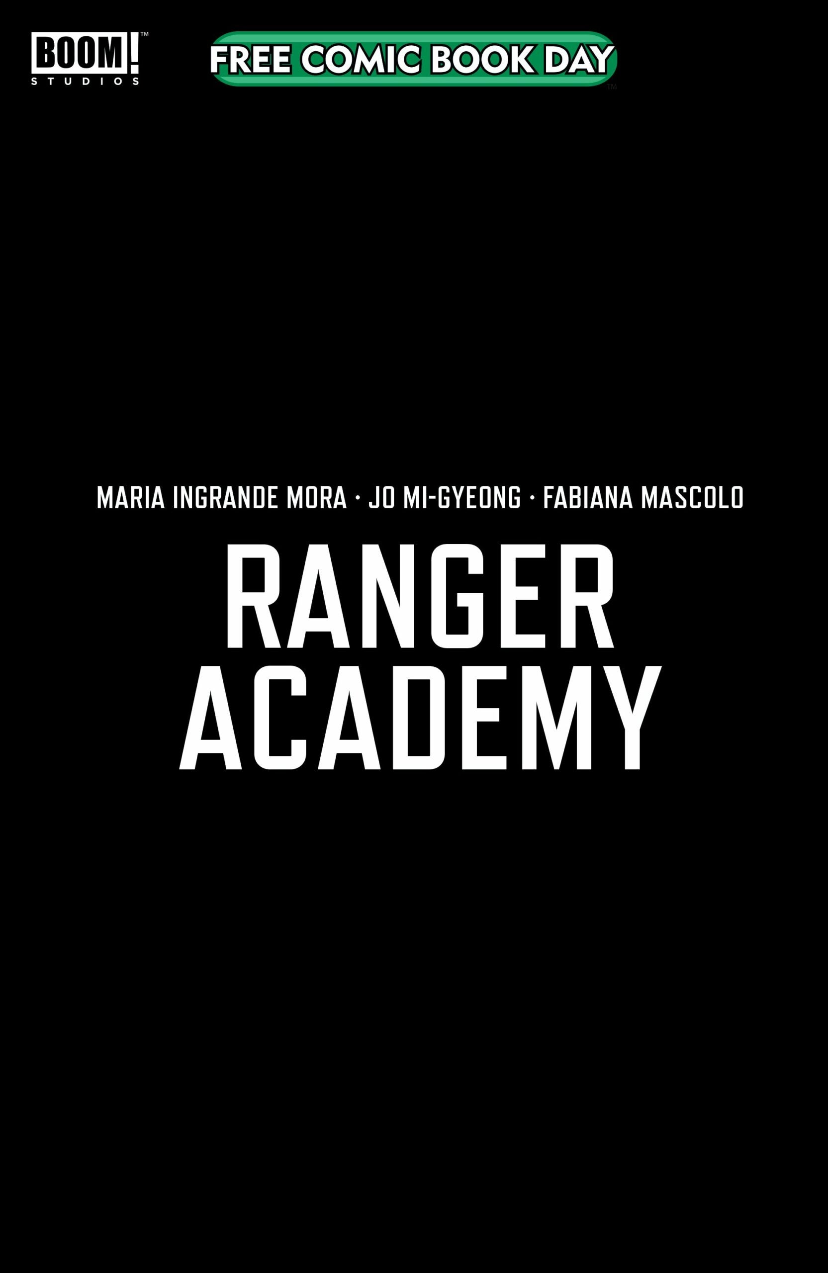 RANGER ACADEMY 2023 FCBD SPECIAL Announcement BOOM! Studios